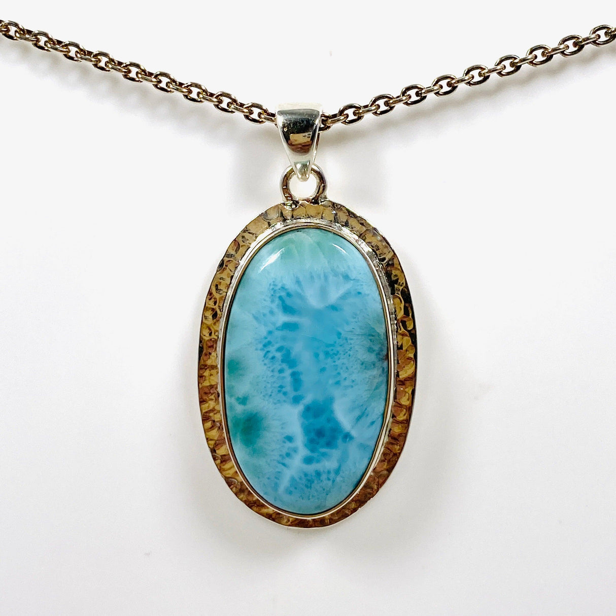 Larimar Oval Pendant KPGJ4170 - Nature's Magick