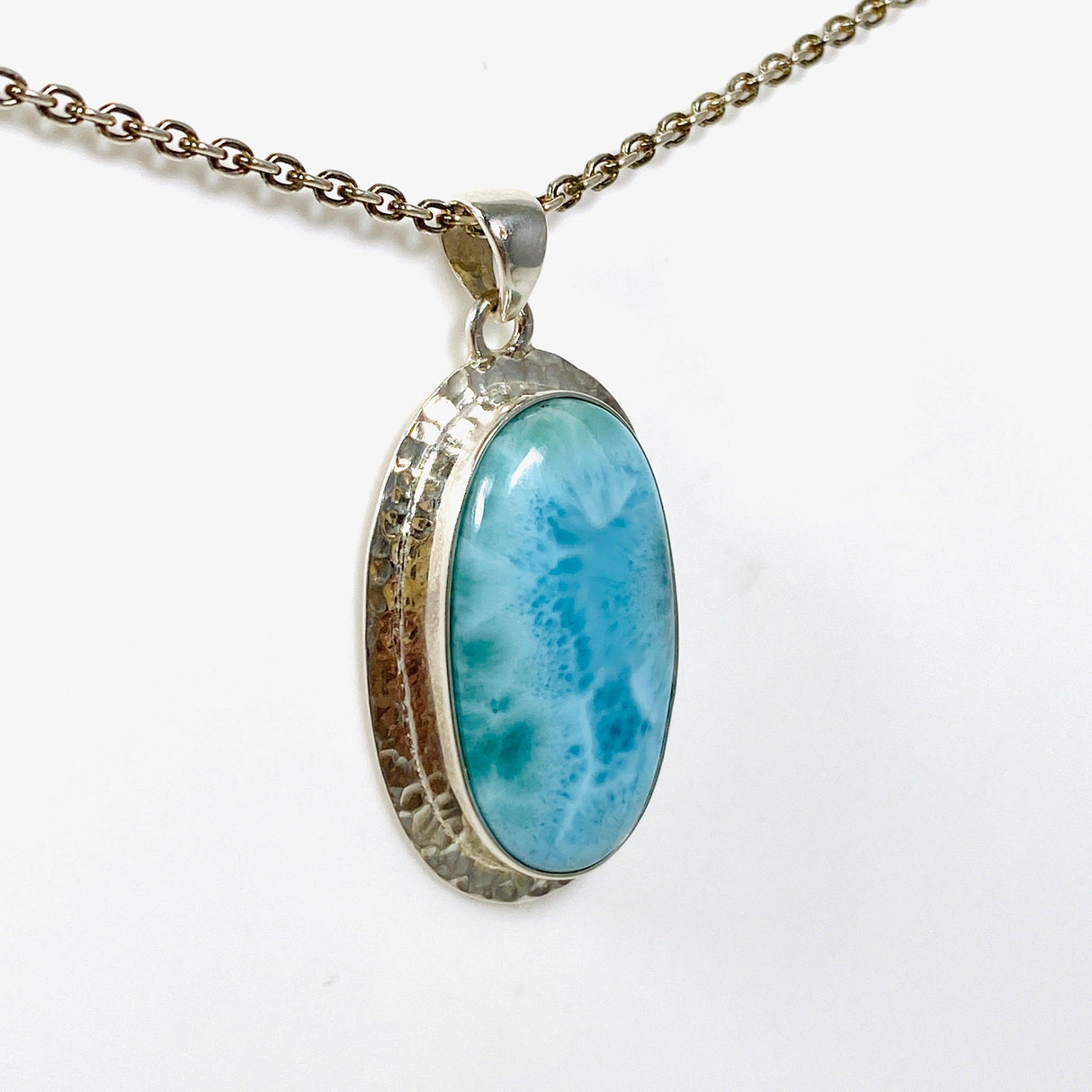 Larimar Oval Pendant KPGJ4170 - Nature's Magick