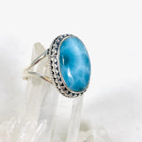 Larimar Oval Ring with Filagree Size 10 KRGJ3106 - Nature's Magick