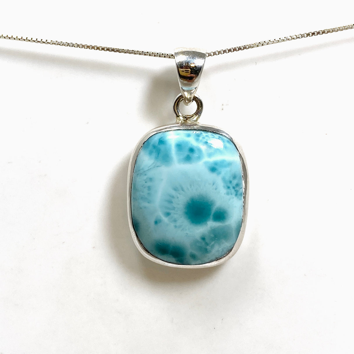 Larimar Rectangular Cabochon Pendant CP500-LAR