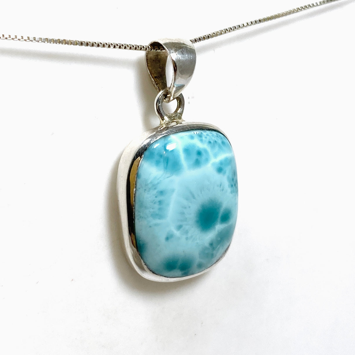 Larimar Rectangular Cabochon Pendant CP500-LAR