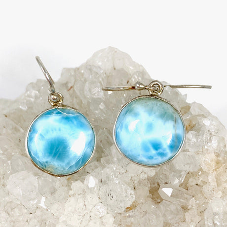 Larimar Round Earrings KEGJ995 - Nature's Magick