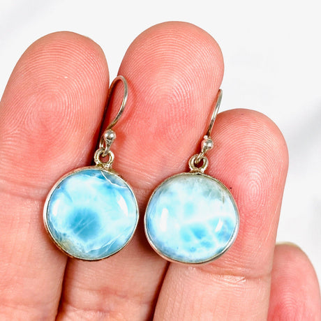 Larimar Round Earrings KEGJ995 - Nature's Magick