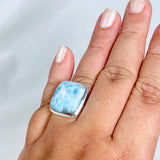 Larimar Square Ring Size 10 KRGJ3090 - Nature's Magick