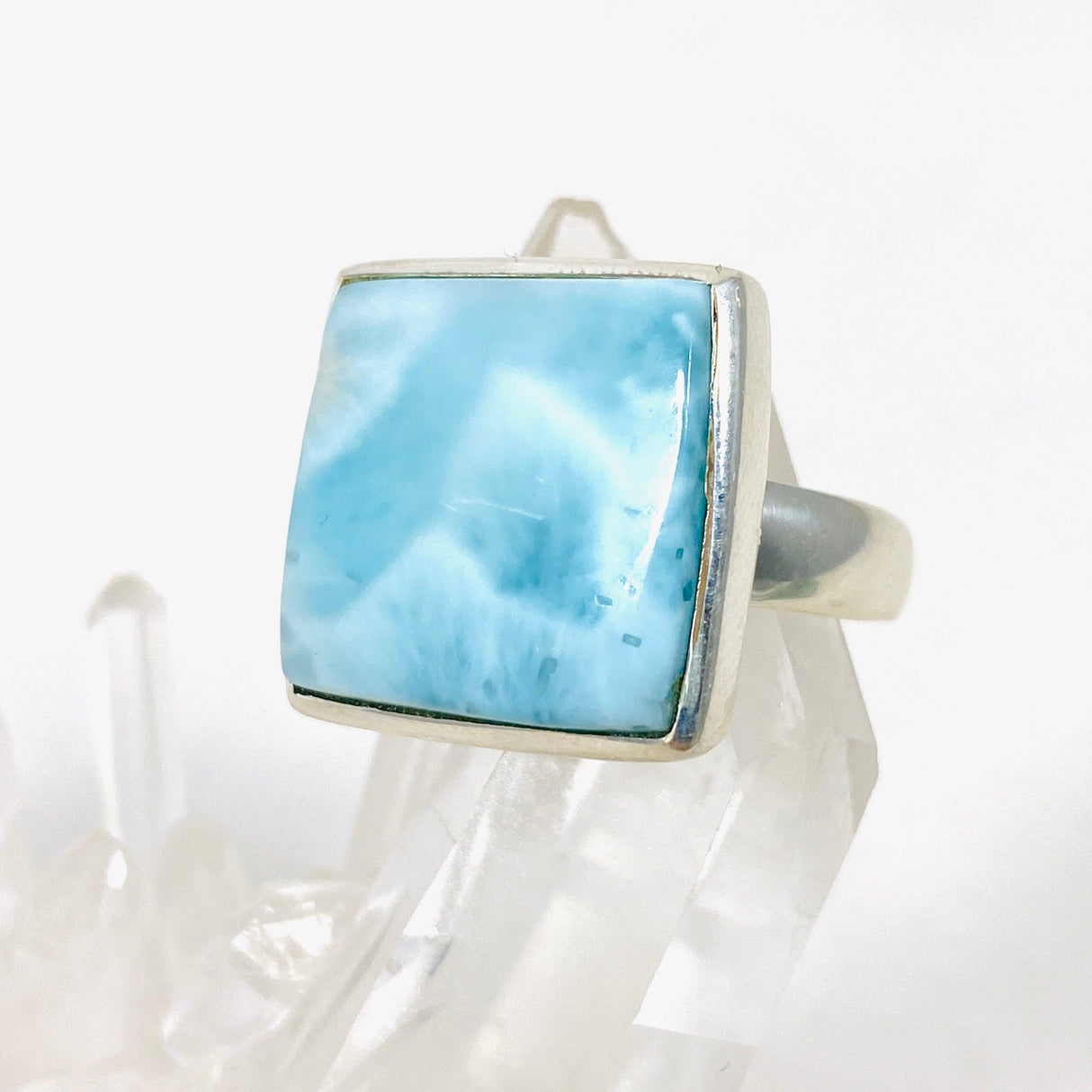 Larimar Square Ring Size 9 KRGJ3089 - Nature's Magick