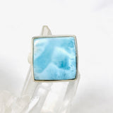 Larimar Square Ring Size 9 KRGJ3089 - Nature's Magick