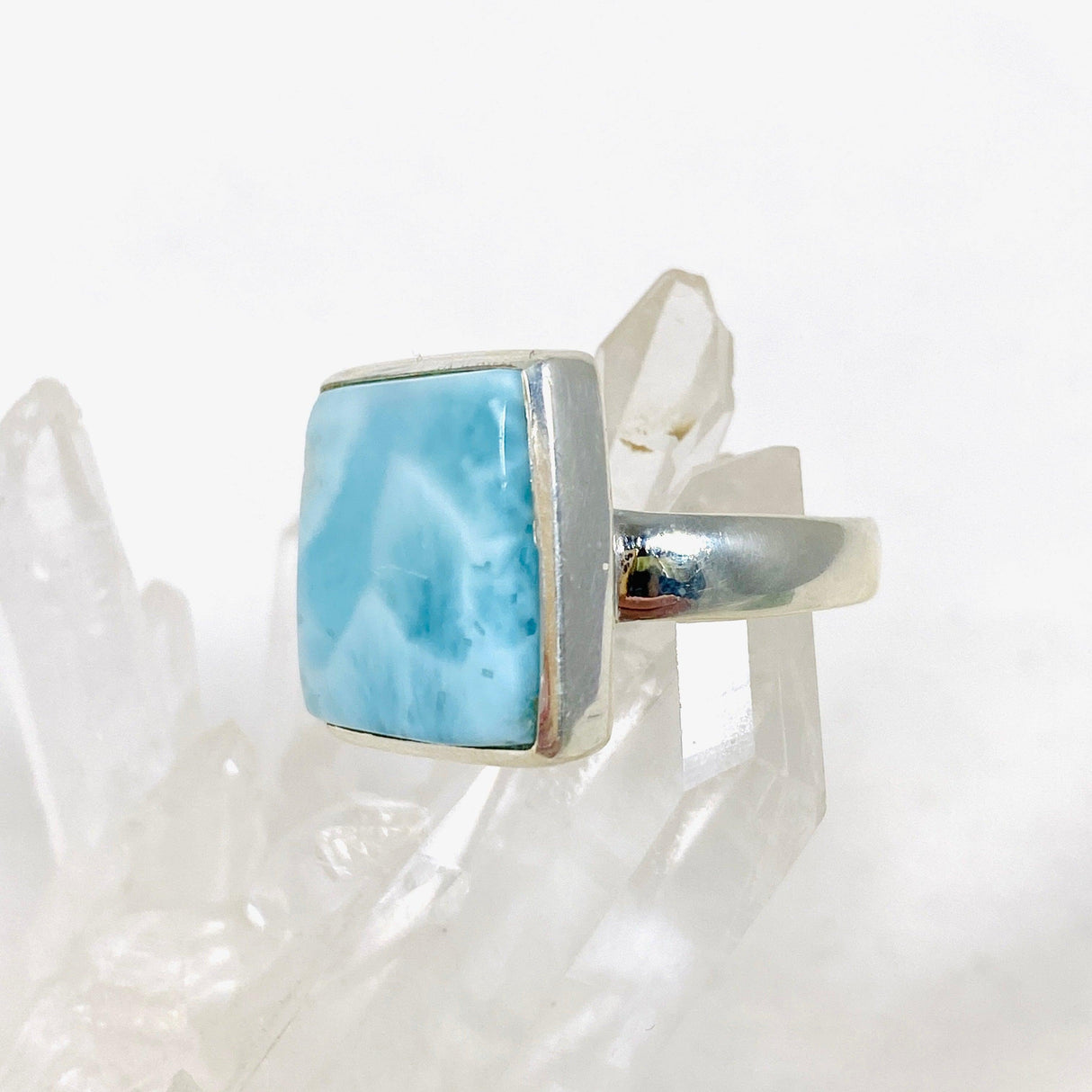 Larimar Square Ring Size 9 KRGJ3089 - Nature's Magick