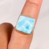 Larimar Square Ring Size 9 KRGJ3089 - Nature's Magick