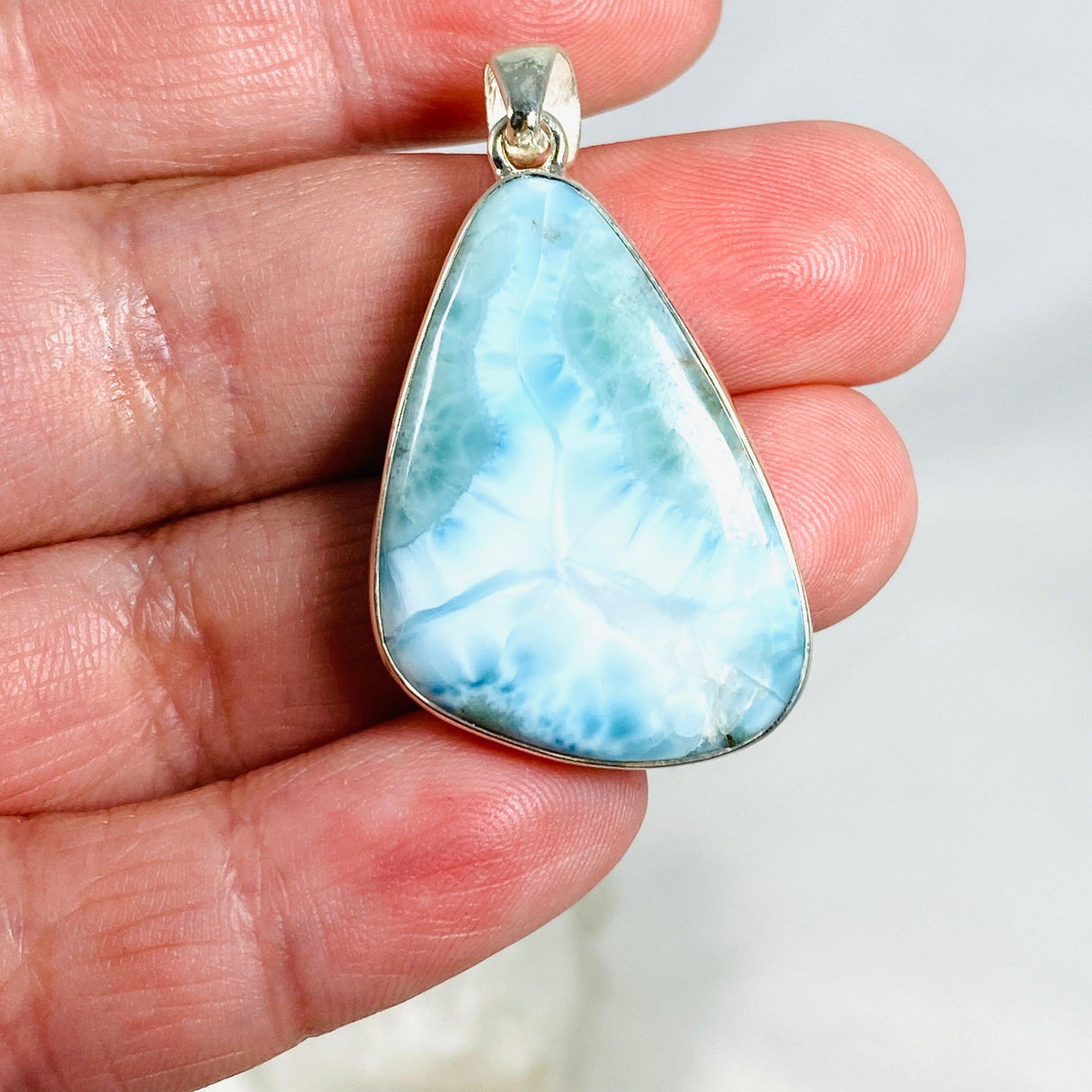 Larimar Teardrop Pendant KPGJ4164 - Nature's Magick