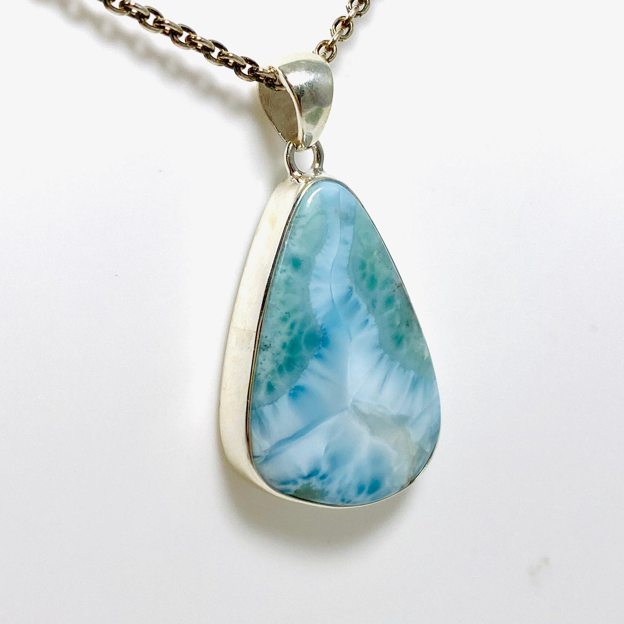 Larimar Teardrop Pendant KPGJ4164 - Nature's Magick