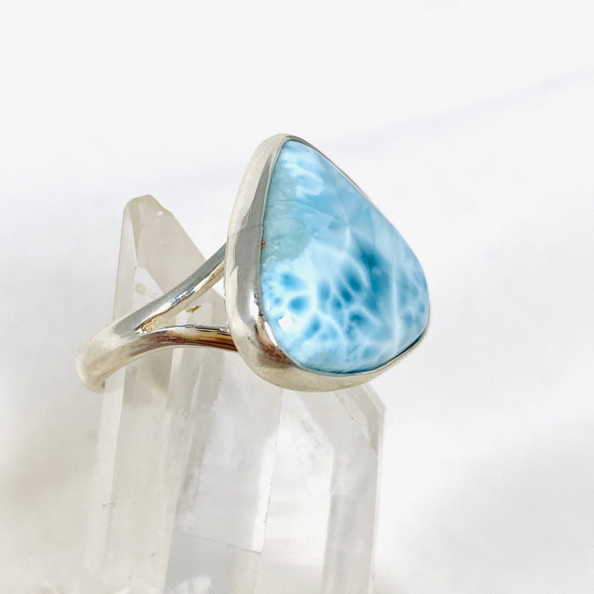 Larimar Teardrop Ring Size 8 KRGJ3088 - Nature's Magick