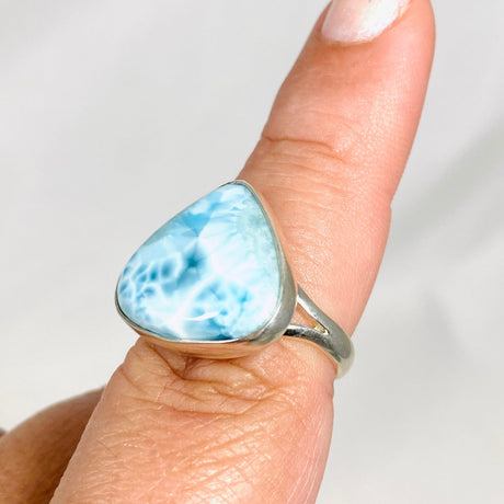 Larimar Teardrop Ring Size 8 KRGJ3088 - Nature's Magick