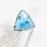 Larimar Triangular Ring Size 6 KRGJ3097 - Nature's Magick