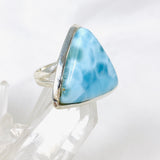 Larimar Triangular Ring Size 6 KRGJ3097 - Nature's Magick