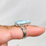 Larimar Triangular Ring Size 6 KRGJ3097 - Nature's Magick