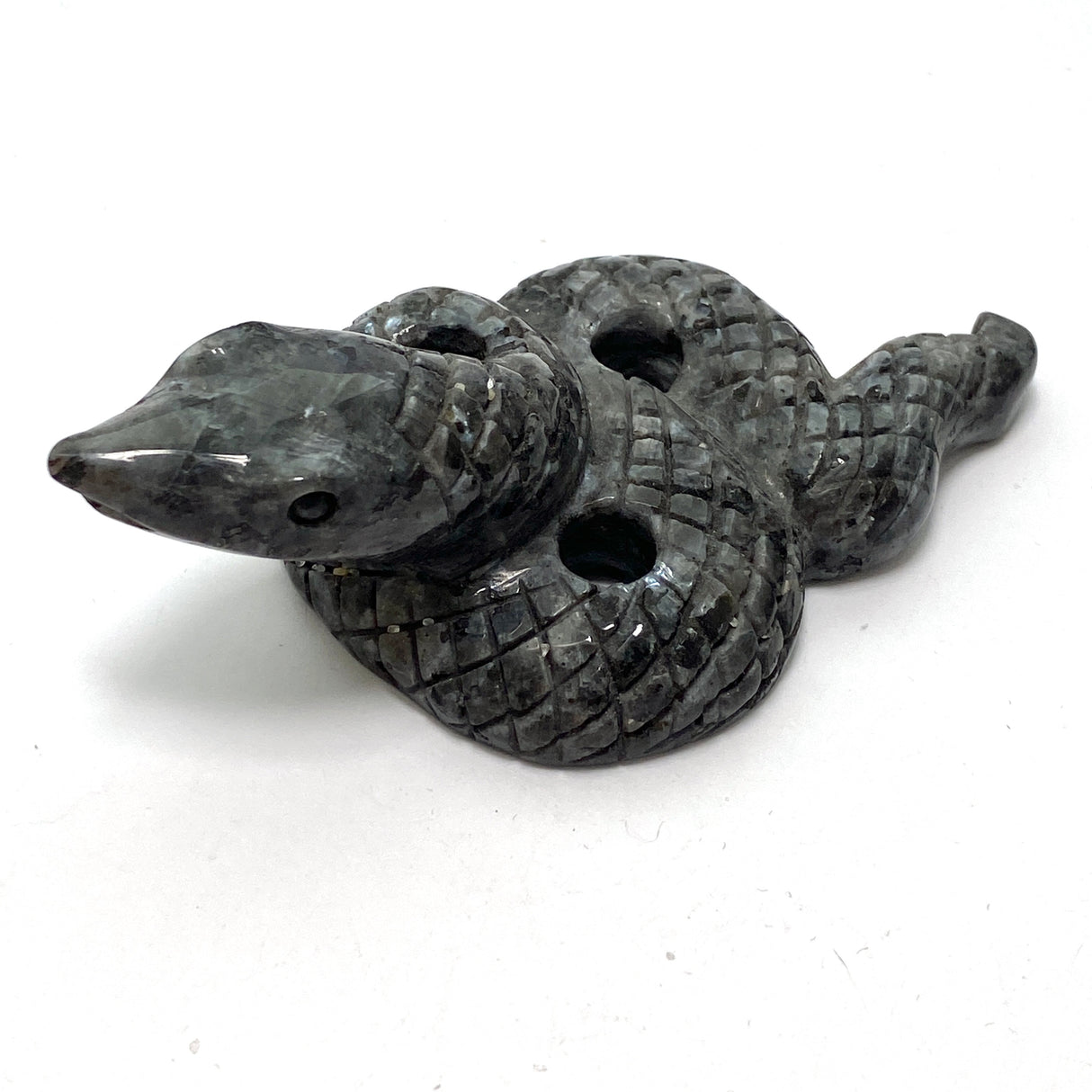 Larvikite Snake with head up LAVS-01