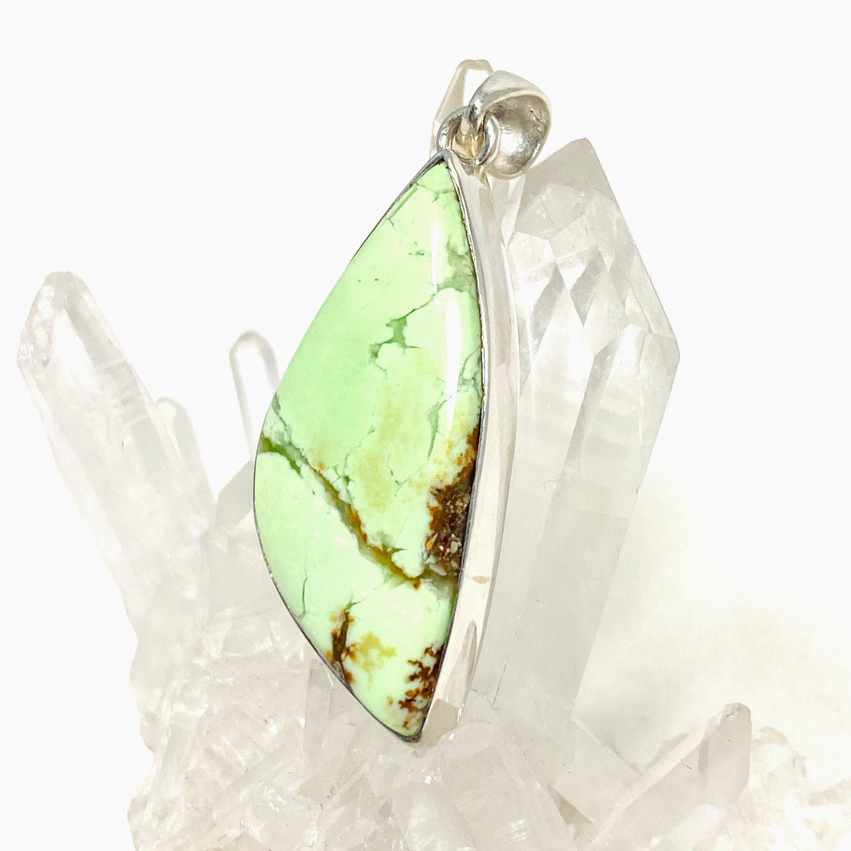 Lemon Chrysoprase Freeform Pendant KPGJ4372 - Nature's Magick