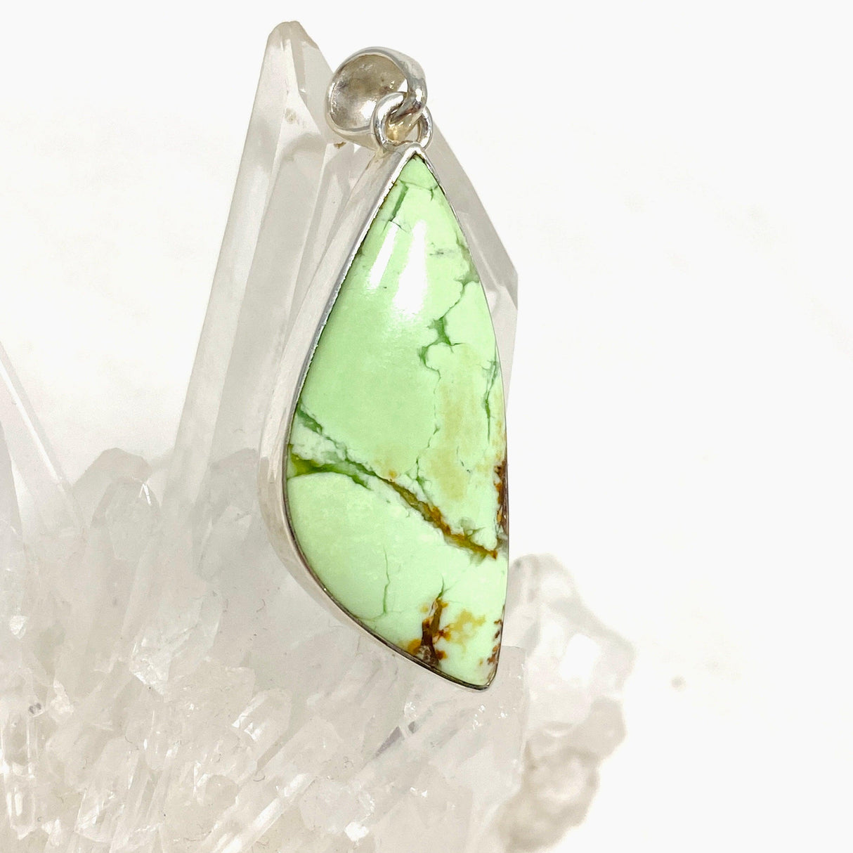 Lemon Chrysoprase Freeform Pendant KPGJ4372 - Nature's Magick