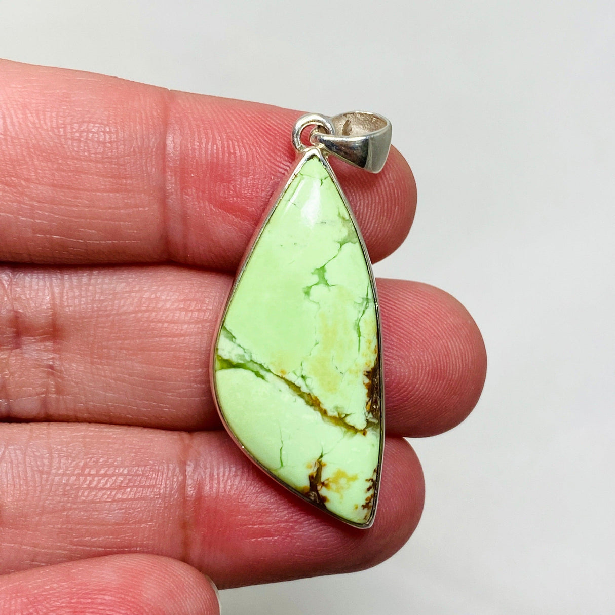 Lemon Chrysoprase Freeform Pendant KPGJ4372 - Nature's Magick