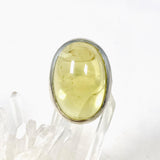 Lemon Quartz oval cabochon ring s.8 KRGJ2354 - Nature's Magick