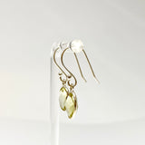 Lemon Quartz Oval Checkerboard Faceted Earrings PEGJ404