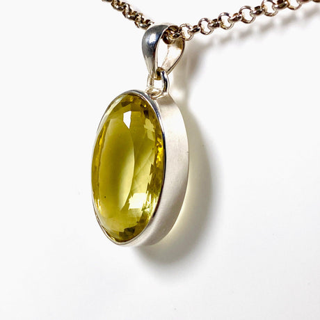 Lemon Quartz oval faceted pendant KPGJ3087 - Nature's Magick