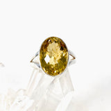 Lemon Quartz oval faceted ring s.9 KRGJ2350 - Nature's Magick