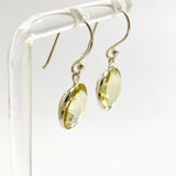 Lemon Quartz Round Checkerboard Faceted Earrings PEGJ335