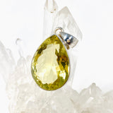 Lemon Quartz teardrop faceted pendant KPGJ3086 - Nature's Magick