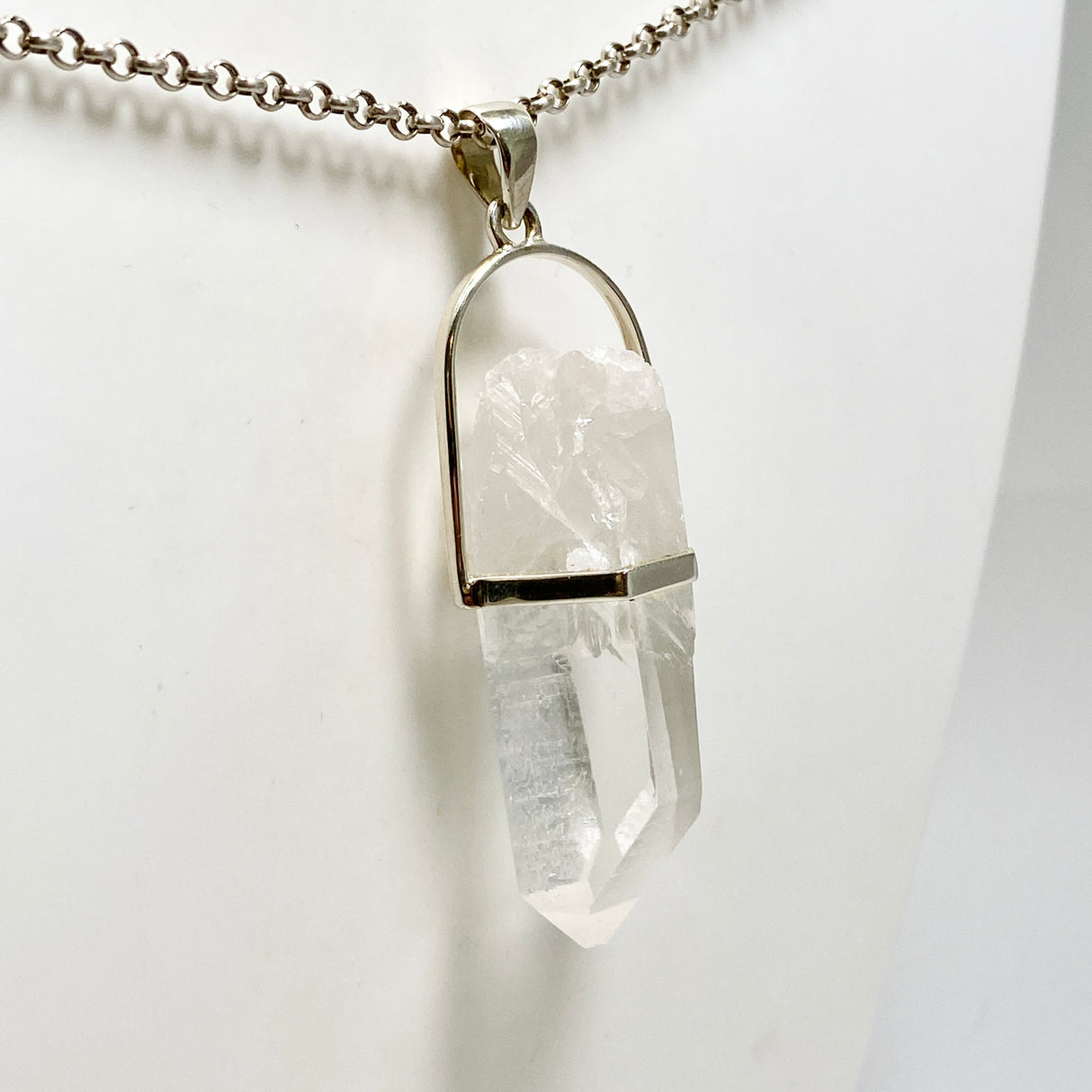 Lemurian Quartz Raw Crystal Pendant  PPGJ1276