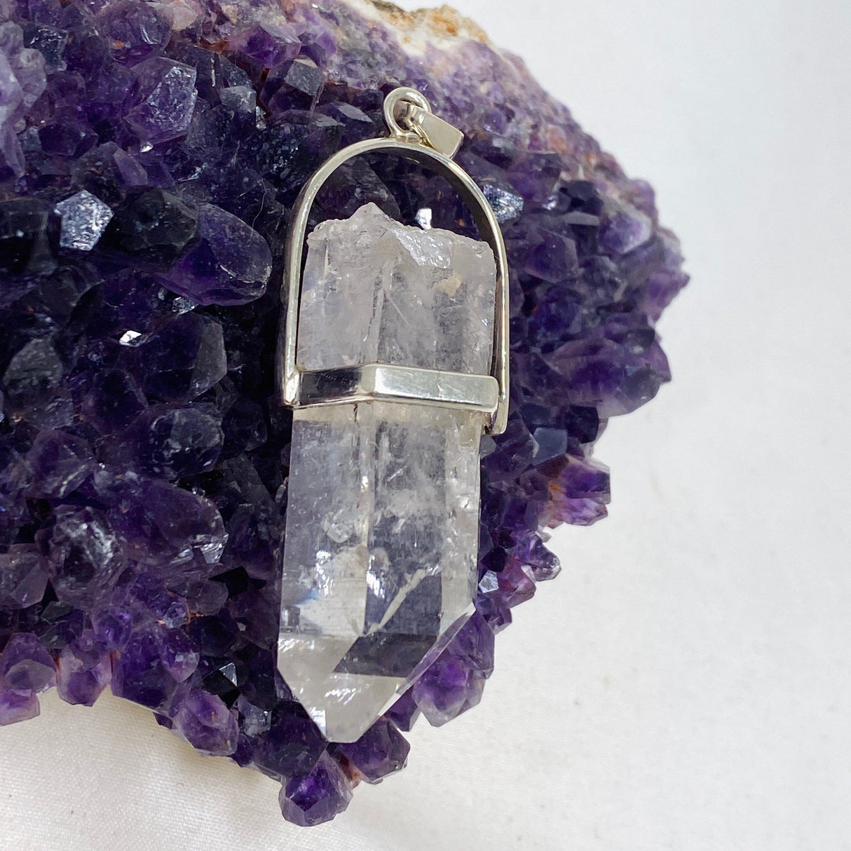 Lemurian Quartz Raw Crystal Pendant PPGJ721 - Nature's Magick