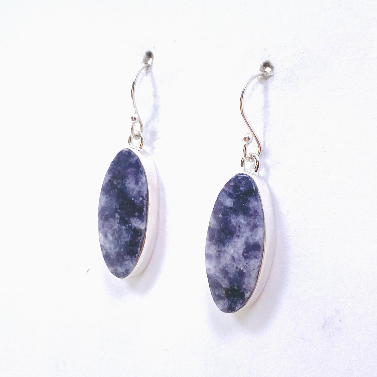 Lepidolite Oval Cabochon Earrings KEGJ1520