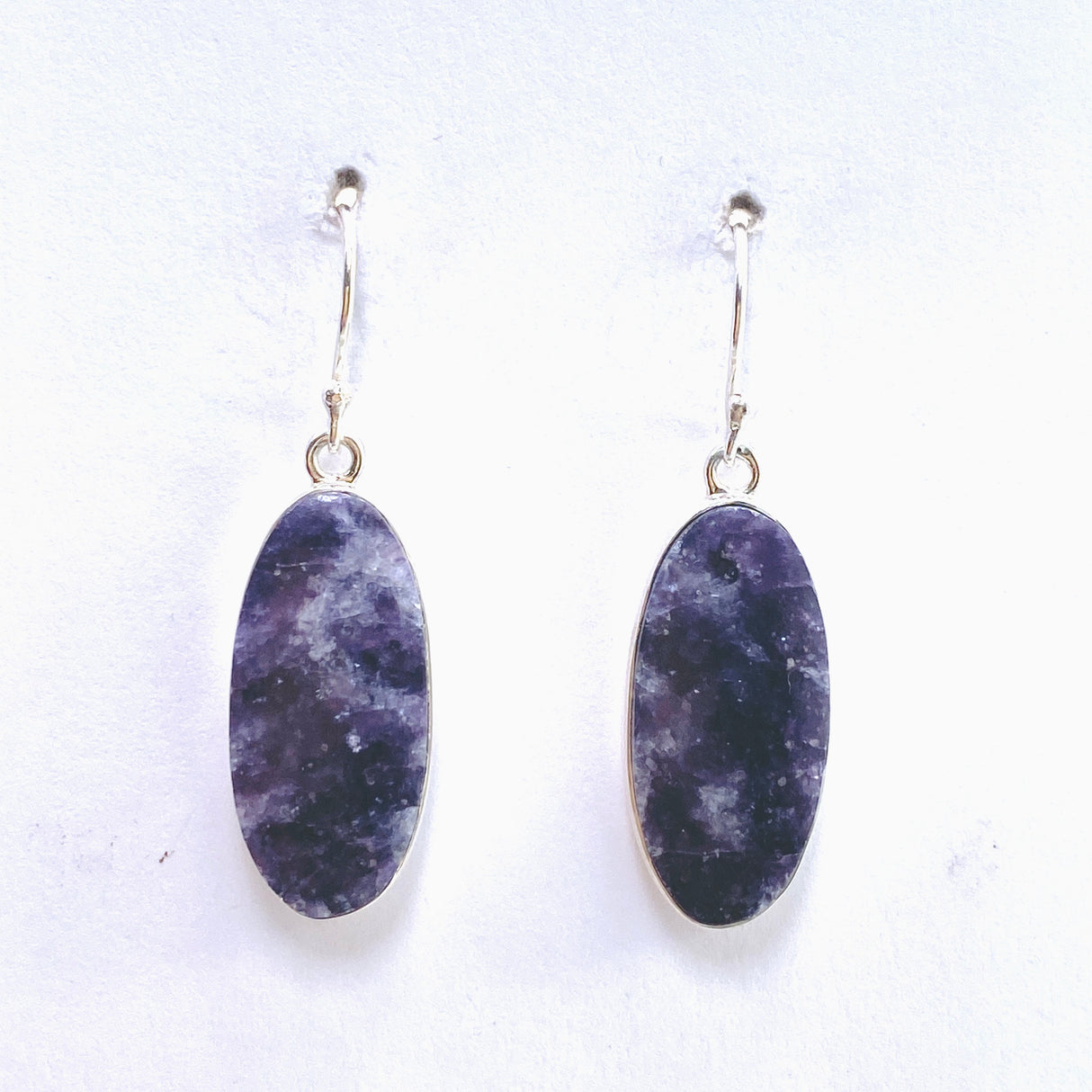 Lepidolite Oval Cabochon Earrings KEGJ1521