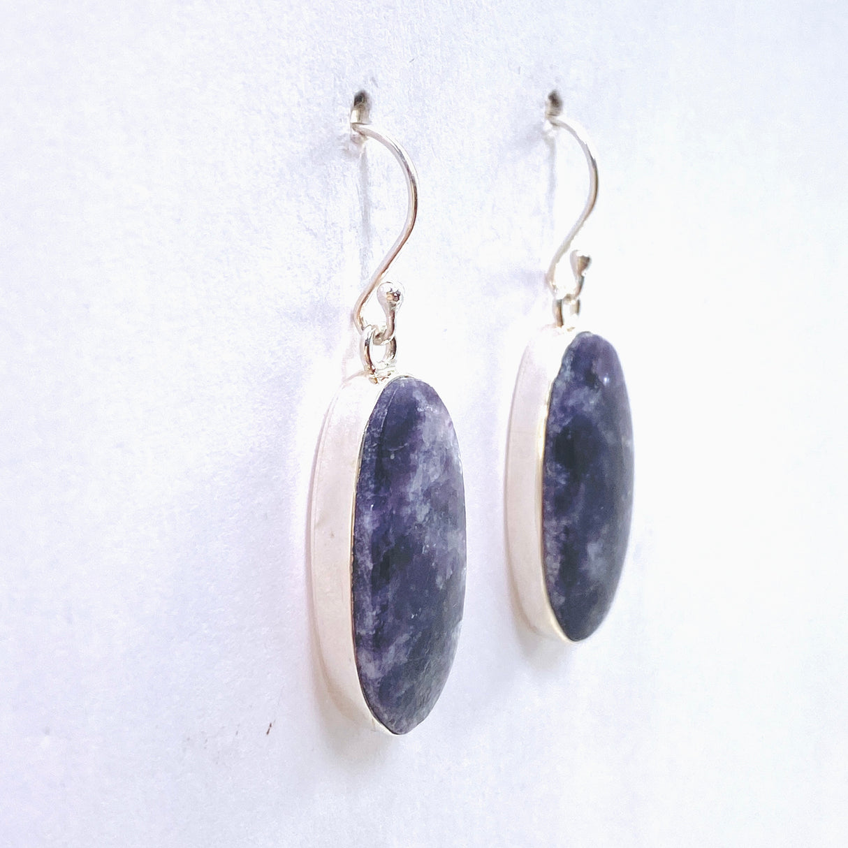 Lepidolite Oval Cabochon Earrings KEGJ1521