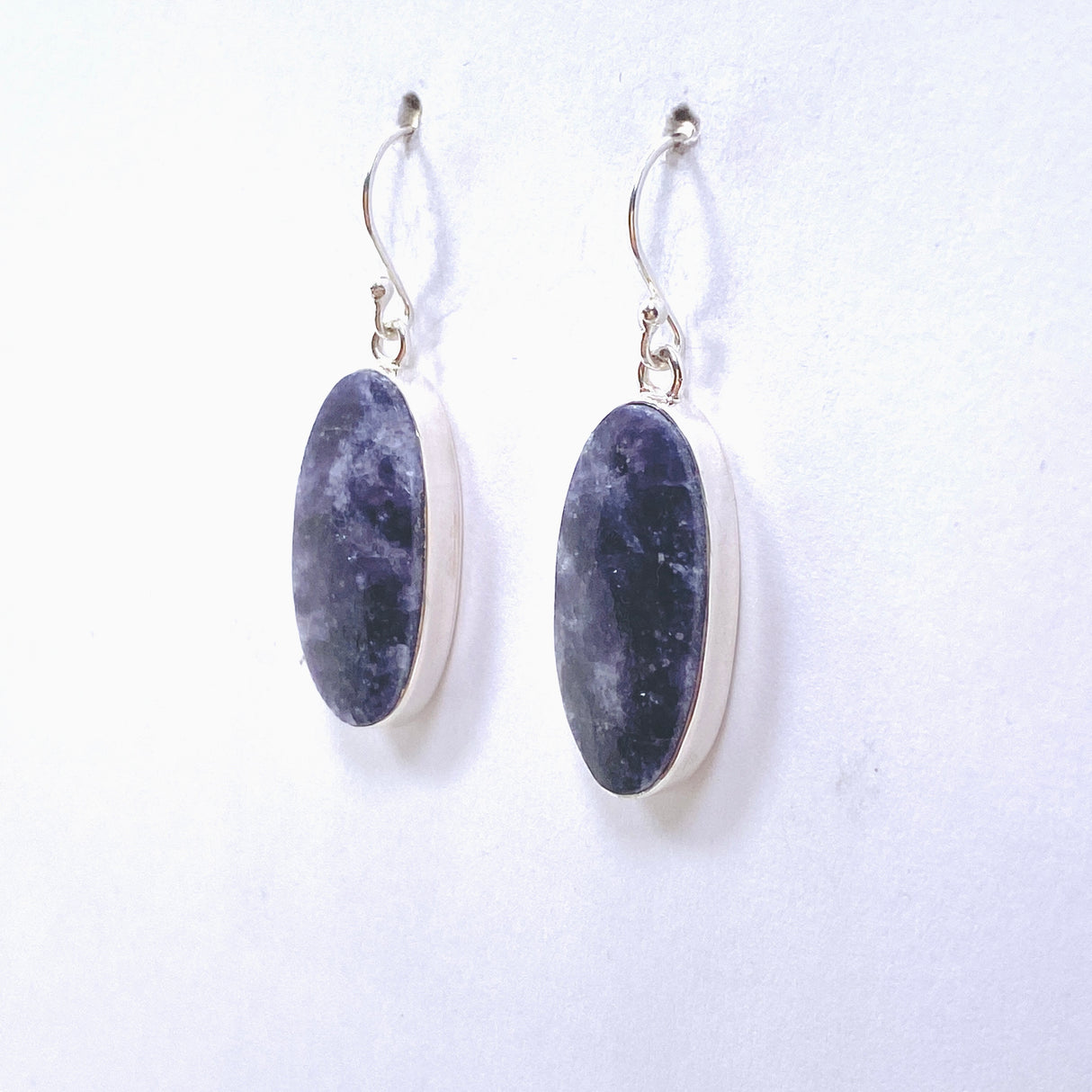 Lepidolite Oval Cabochon Earrings KEGJ1521