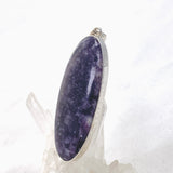 Lepidolite Oval Cabochon Pendant in a Hammered Setting KPGJ4608