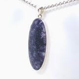 Lepidolite Oval Cabochon Pendant in a Hammered Setting KPGJ4608