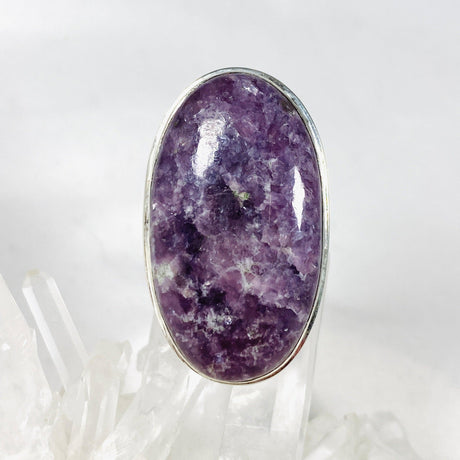 Lepidolite Oval Ring Size 10 KRGJ3072 - Nature's Magick