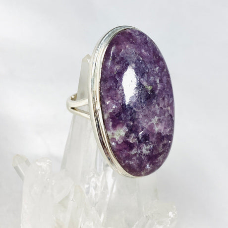 Lepidolite Oval Ring Size 10 KRGJ3072 - Nature's Magick