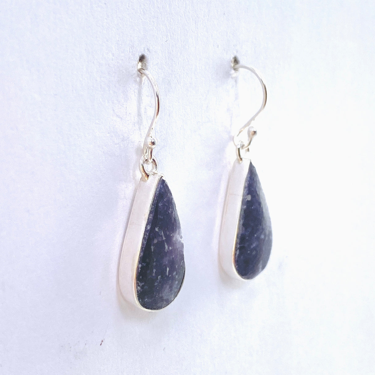 Lepidolite Teardrop Cabochon Earrings KEGJ1522