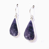 Lepidolite Teardrop Cabochon Earrings KEGJ1523