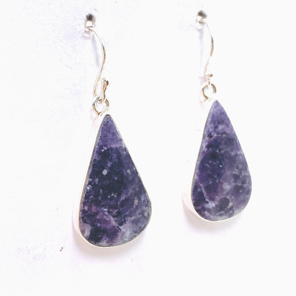 Lepidolite Teardrop Cabochon Earrings KEGJ1523