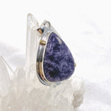 Lepidolite Teardrop Cabochon Pendant in a Decorative Setting KPGJ4611