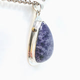 Lepidolite Teardrop Cabochon Pendant in a Decorative Setting KPGJ4611