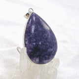 Lepidolite Teardrop Cabochon Pendant in a Hammered Setting KPGJ4609