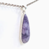 Lepidolite Teardrop Cabochon Pendant in a Hammered Setting KPGJ4610