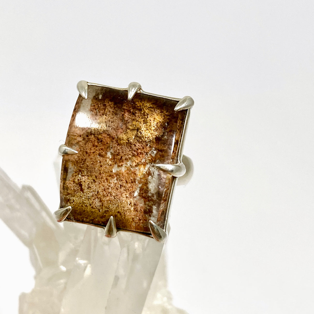 Lodolite Rectangular Cabochon Ring Size 7.5 BTR-12