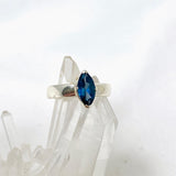 London Blue Topaz Faceted Marquise Ring Size 7 PRGJ452 - Nature's Magick