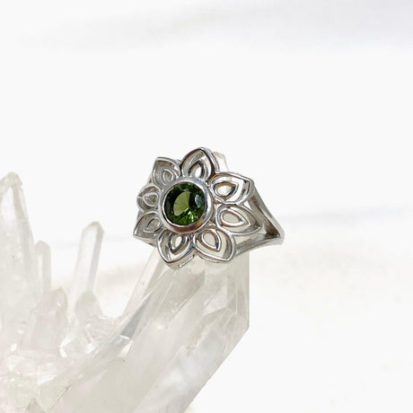 Lotus Moldavite Ring IVMR-01 - Nature's Magick