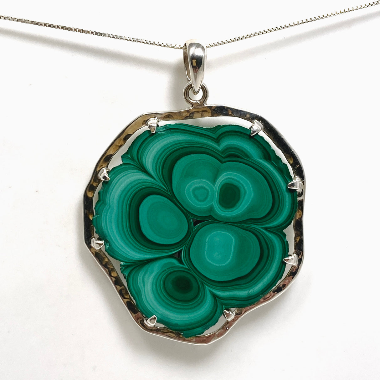 Malachite Freeform Slice Pendant BTP-78